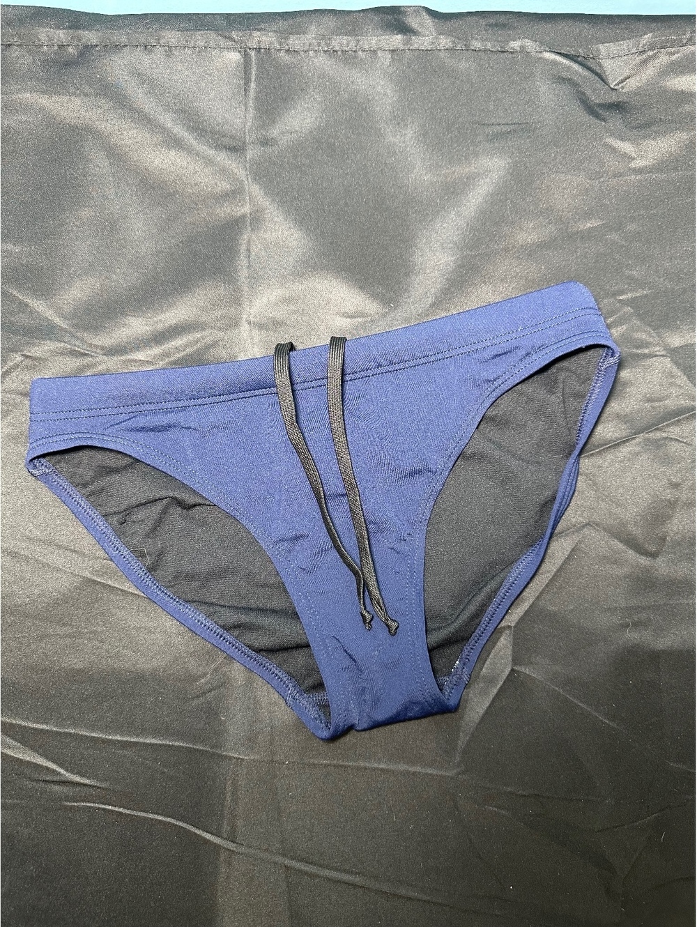 TYR Mens Navy Blue Polyester Swim Brief Size M
